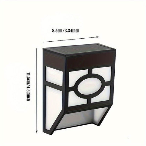 Solar LED Outdoor Wall Lights with Automatic Dusk Lighting, Set of Two
