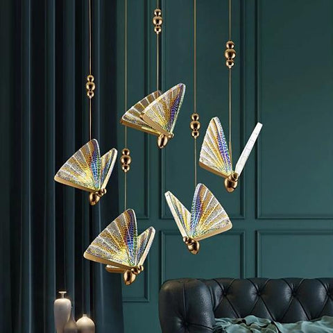 Butterfly LED Pendant Light for Kids' Bedroom and Playroom Lighting