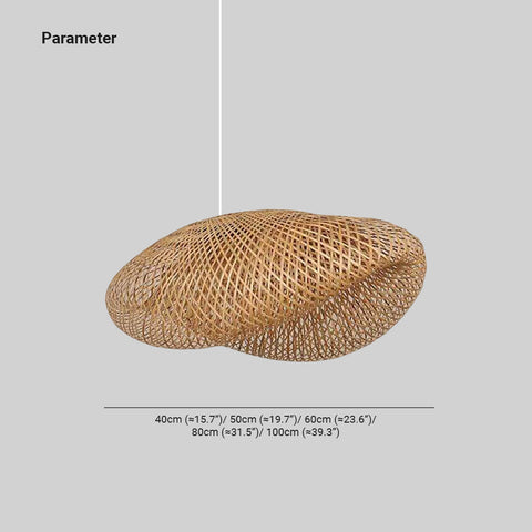 Handwoven Bamboo Pendant Light for Dining Rooms and Modern Living Spaces