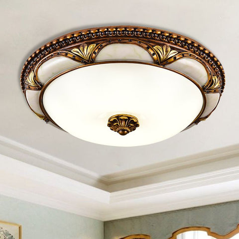 Vintage Floral Flush Mount Ceiling Light for Bedrooms and Hallways