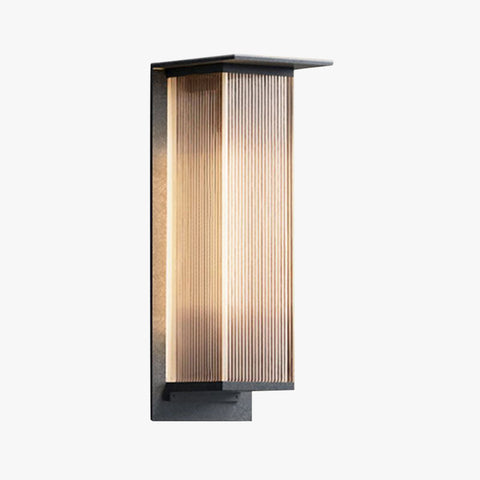 Ribbed Acrylic Outdoor Wall Light for Patio and Entryway Lighting