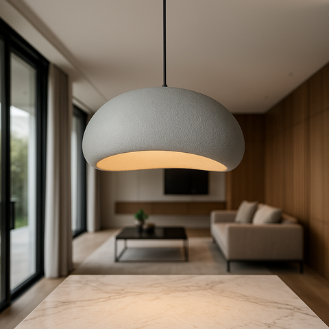 Modern Textured Dome Pendant Light with Adjustable Suspension for Contemporary Interiors