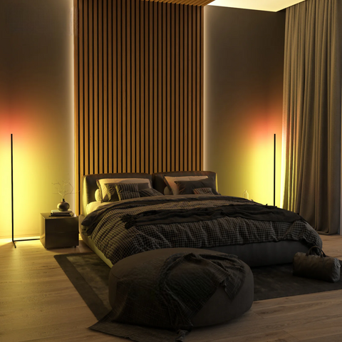 Slim Ambient LED Corner Floor Lamp