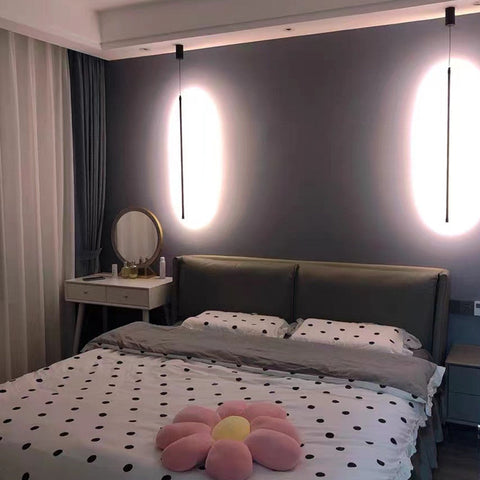 Modern Slim LED Pendant Light for Bedside and Kitchen Island Lighting