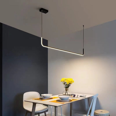 Linear LED Pendant Light for Kitchen Islands and Dining Room Tables