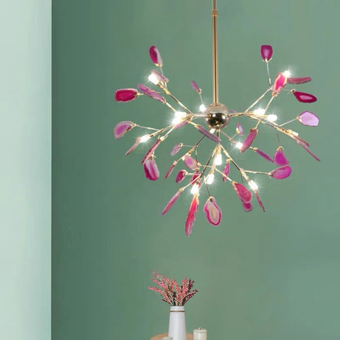Branch-Style Glass Chandelier for Bedrooms and Living Room Lighting