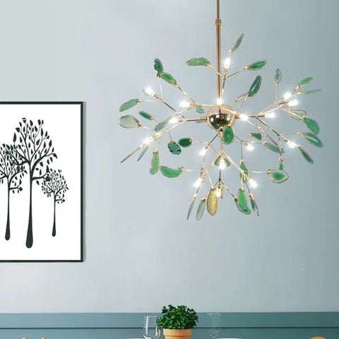 Branch-Style Glass Chandelier for Bedrooms and Living Room Lighting