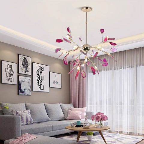 Branch-Style Glass Chandelier for Bedrooms and Living Room Lighting