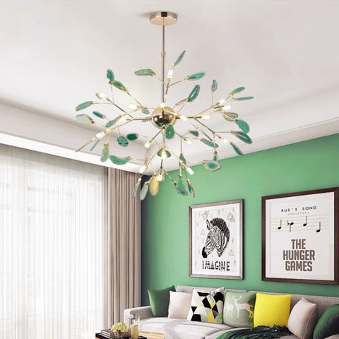 Branch-Style Glass Chandelier for Bedrooms and Living Room Lighting