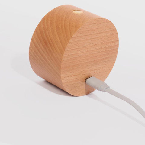 Rechargeable Magnetic Wood LED Wall and Night Light for Bedside Use