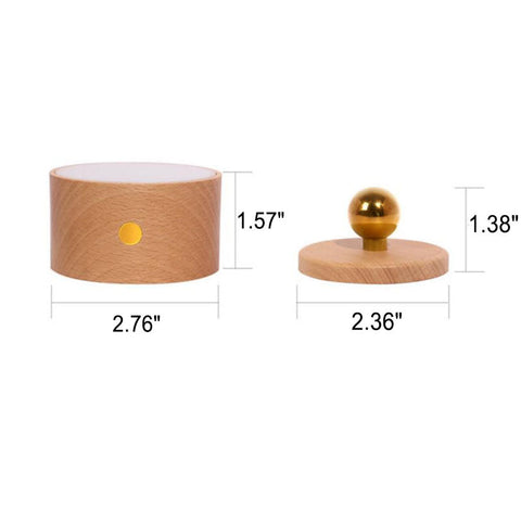 Rechargeable Magnetic Wood LED Wall and Night Light for Bedside Use