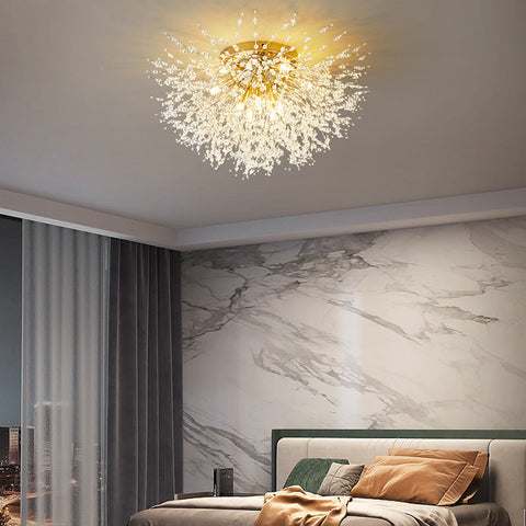 Branching Crystal Chandelier for Dining and Living Room Lighting