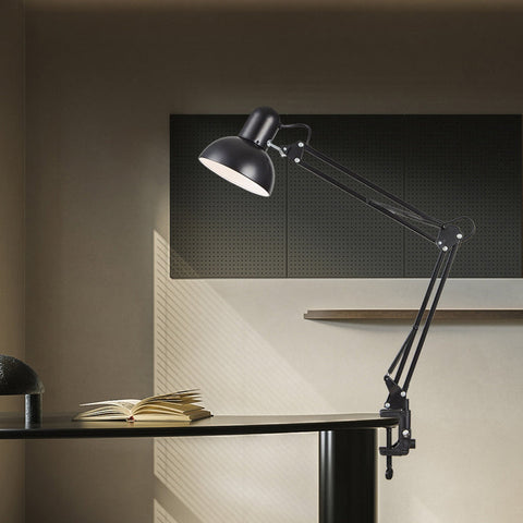 Adjustable Iron Clamp Desk Lamp for Reading and Workspace Lighting