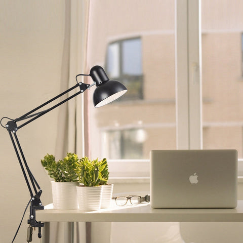 Adjustable Iron Clamp Desk Lamp for Reading and Workspace Lighting