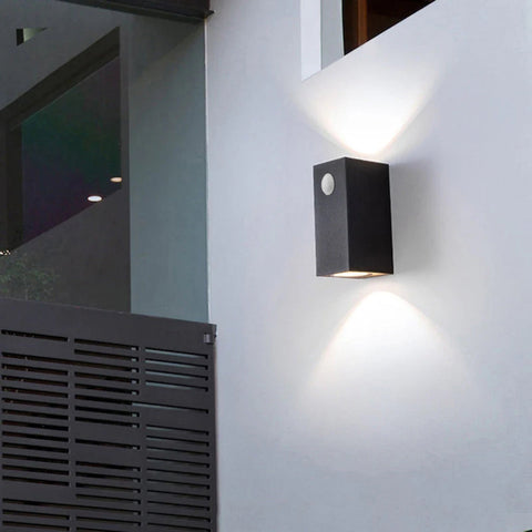 Up and Down Outdoor Wall Light with Sensor for Garden and Hallway