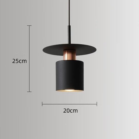 Pendant Light with Layered Metal Saucer Shade and Nordic Style