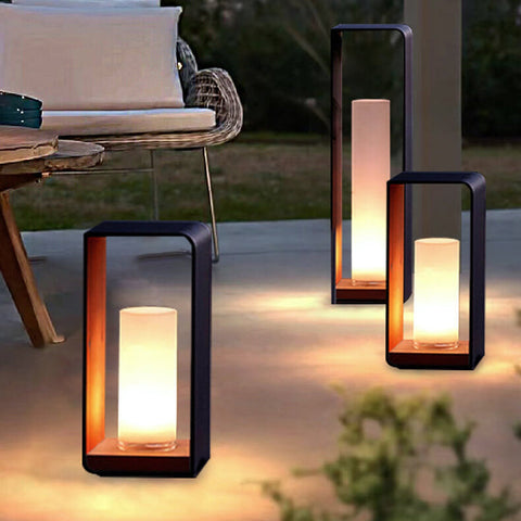 Solar Outdoor Lantern with Remote-Controlled Light for Patios and Gardens