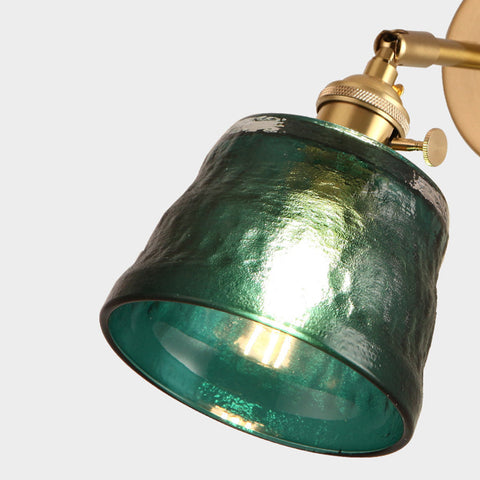 Adjustable Wall Sconce with Glass Shade