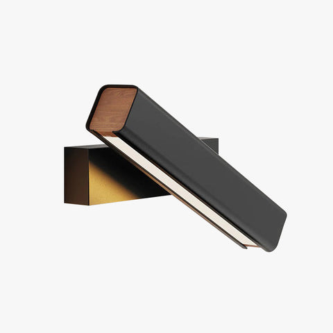 Rotating Wood and Metal LED Wall Sconce for Bedroom Reading Light