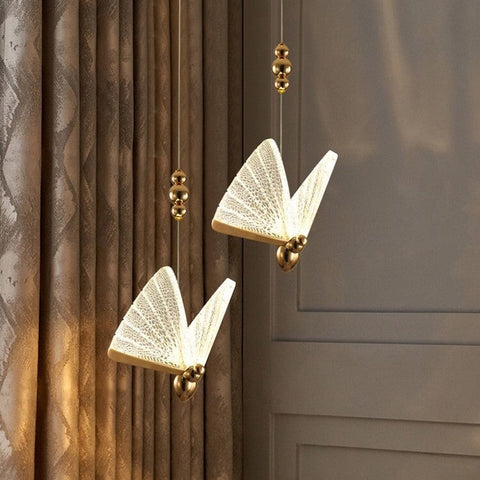 Butterfly LED Pendant Light for Bedrooms, Kitchens, and Entryways