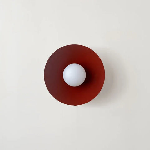 Metal Flush-Mount Ceiling Light with Wide Round Shade