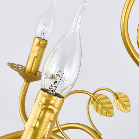 Contemporary Multi-Light Chandelier with Curved Design