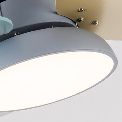 Ceiling Fan with Wood Blades and Integrated LED Light