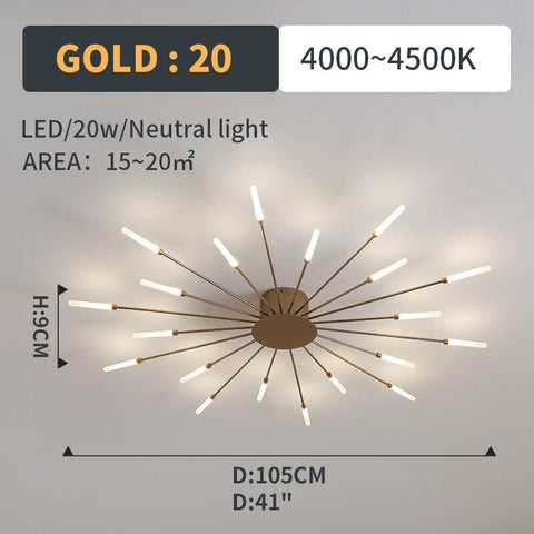 Starburst Multi-Arm LED Ceiling Light