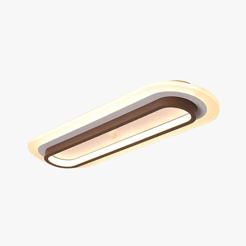 Modern Elongated Ring LED Ceiling Light for Hallways and Dining Rooms