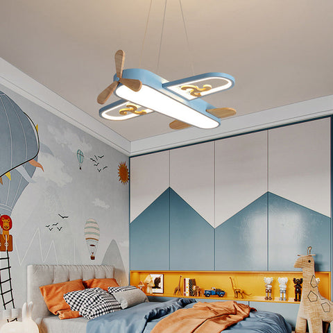 Airplane LED Pendant Light for Kids' Rooms