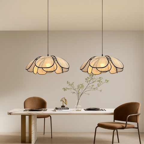 Wooden Petal Pendant Light