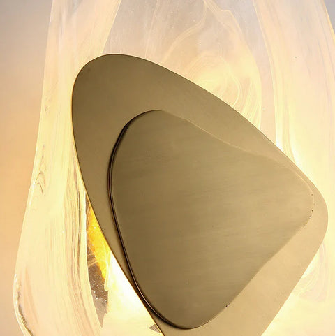 Wall Light with Sculptural Water-Ripple Diffuser