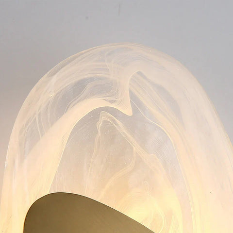 Wall Light with Sculptural Water-Ripple Diffuser