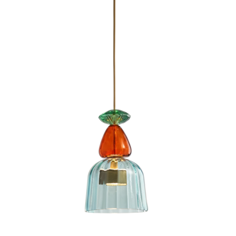 Modern Glass Pendant Light with Adjustable Cord for Ambient Lighting
