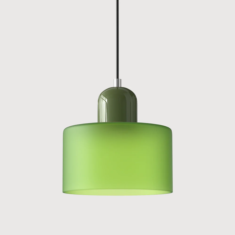 Retro Glass Pendant Light with Adjustable Cord for Ambient Lighting