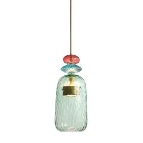 Modern Glass Pendant Light with Adjustable Cord for Ambient Lighting