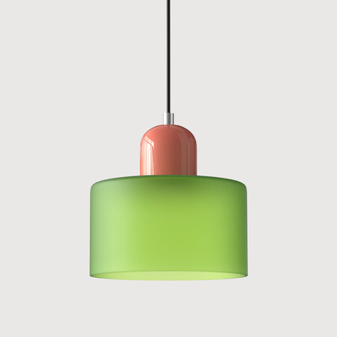 Retro Glass Pendant Light with Adjustable Cord for Ambient Lighting