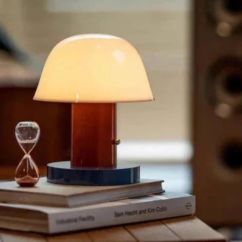 Touch-Dimmable Mushroom Table Lamp for Bedside and Ambient Lighting