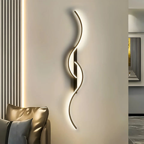 Modern Sculptural LED Wall Light with Soft Indirect Ambient Lighting