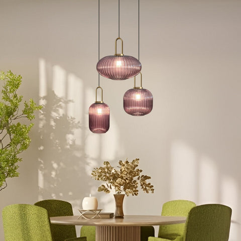 Vintage Tinted Glass Pendant Light for Kitchens and Dining Rooms