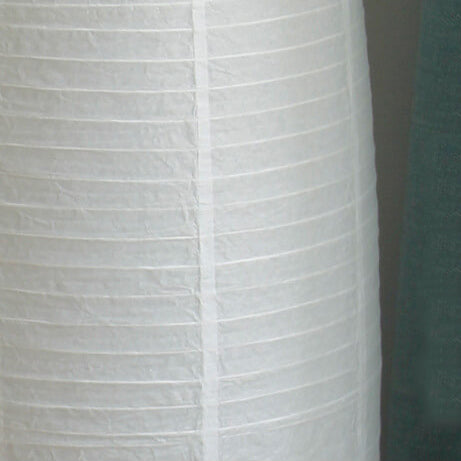 Rice Paper Column Floor Lamp with Two-Light Ambient Design
