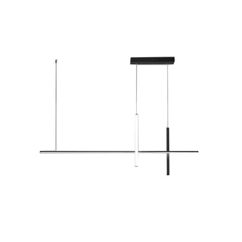 Linear LED Pendant Chandelier with Minimalist Crossed Design