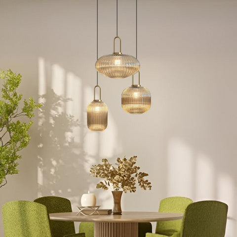 Vintage Tinted Glass Pendant Light for Kitchens and Dining Rooms