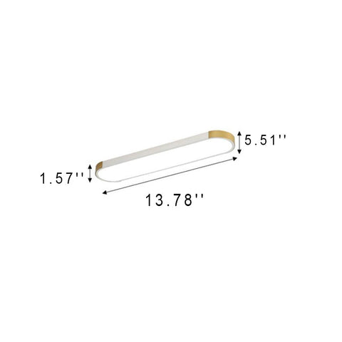 Rectangular Ring LED Flush Mount Ceiling Light for Modern Interiors