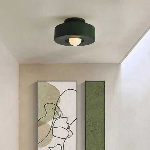 Ceiling Light with Layered Resin Form and Nordic LED Design