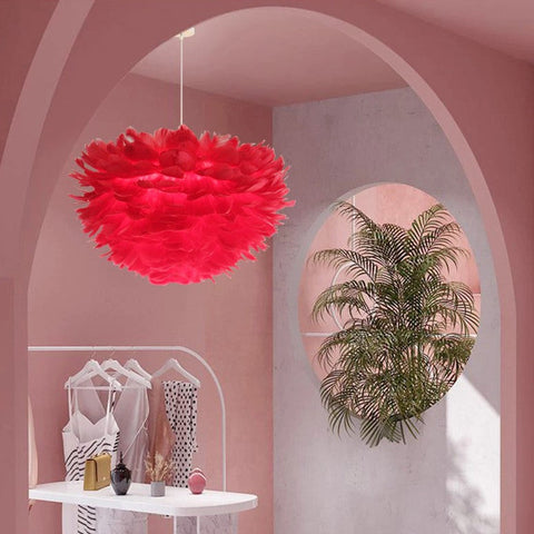 Feather Globe Pendant Light for Bedrooms, Nurseries, and Living Rooms