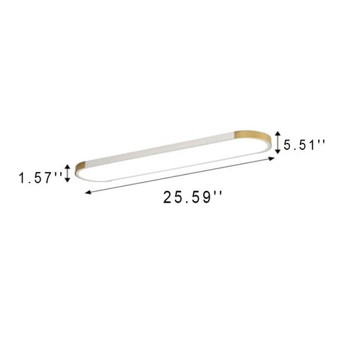 Rectangular Ring LED Flush Mount Ceiling Light for Modern Interiors