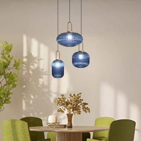 Vintage Tinted Glass Pendant Light for Kitchens and Dining Rooms