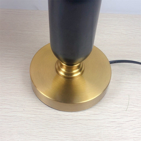 French Pleated Table Lamp with Sculptural Metal Base for Bedrooms