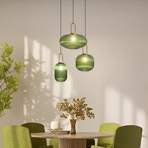 Vintage Tinted Glass Pendant Light for Kitchens and Dining Rooms